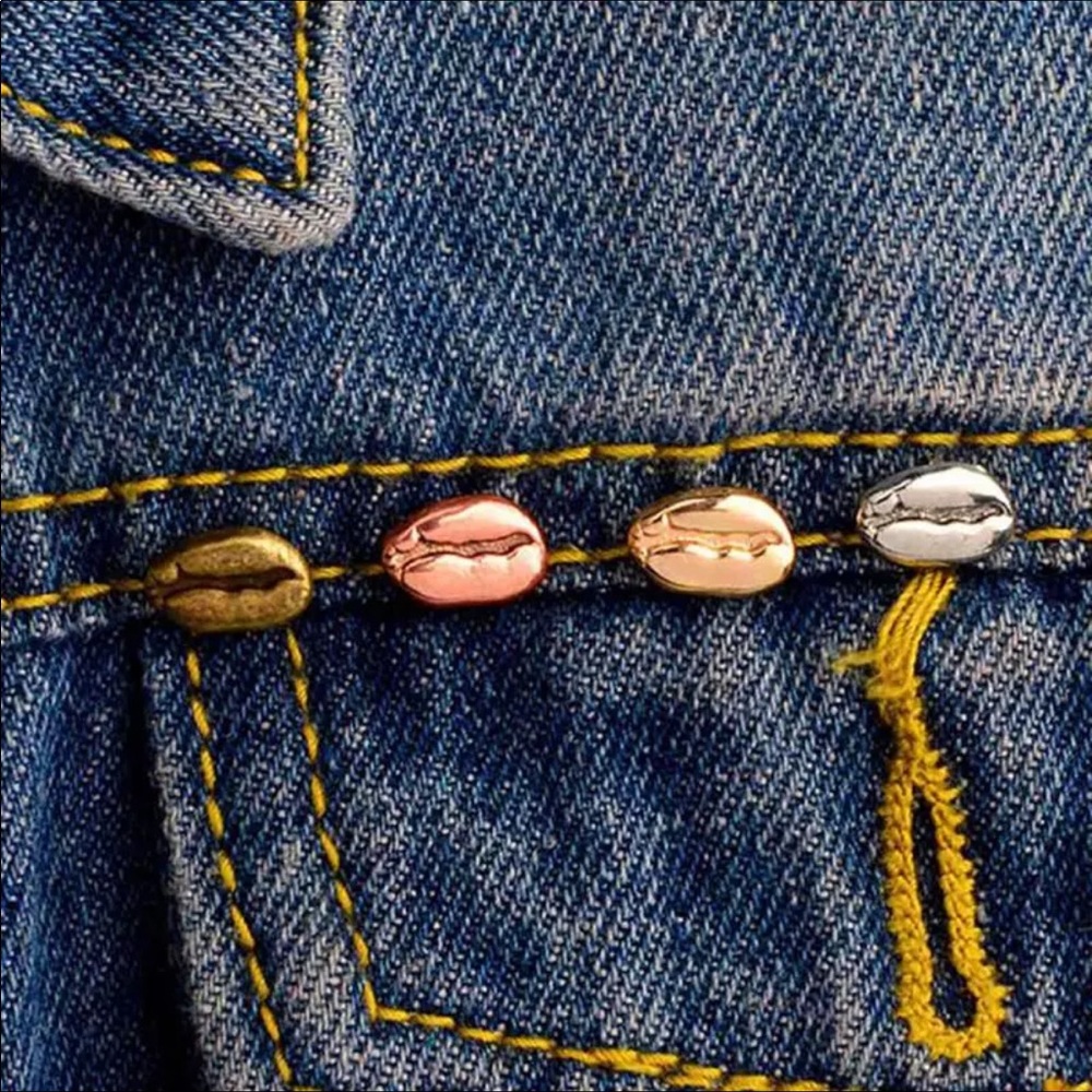 Coffee bean pin for Coffee aficionados